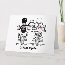 Personalisierter Biker-Motorrad-Hochzeitstag Karte