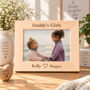 Personalisierter Bilderrahmen für Daddys Mädchen Geätzte Rahmen