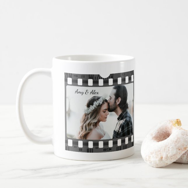Personalisierter Bilderrahmen für Filmrollen im Tr Kaffeetasse (Mit Donut)
