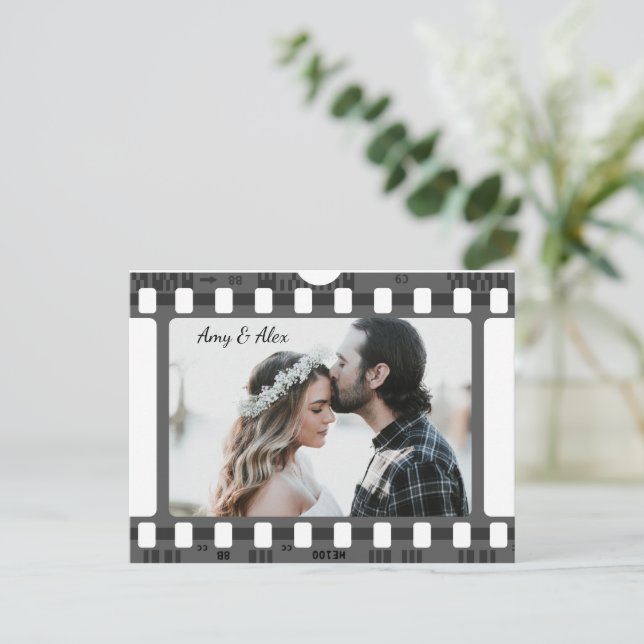 Personalisierter Bilderrahmen für Filmrollen im Tr Postkarte (Stehend Vorderseite)