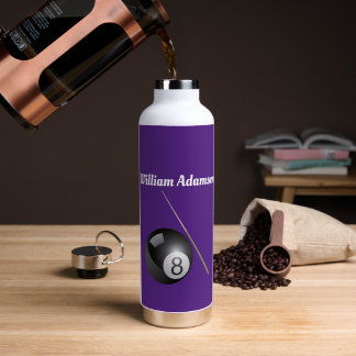 Personalisierter Billardball und -queue Trinkflasche