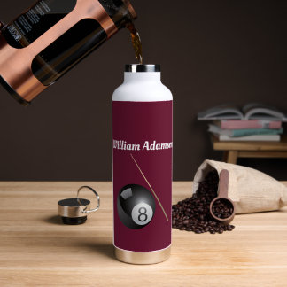 Personalisierter Billardball und -queue Trinkflasche