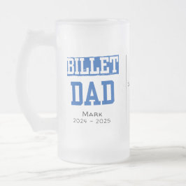 Personalisierter Billet-Vater mit einem wissenscha Mattglas Bierglas