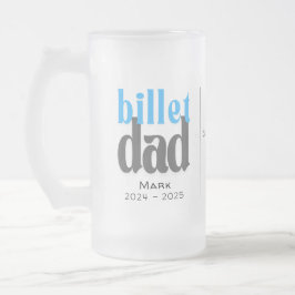 Personalisierter Billet-Vater mit einem wissenscha Mattglas Bierglas