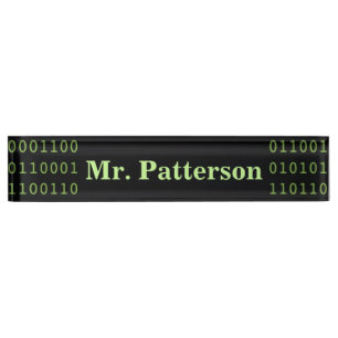 Personalisierter binärer Code Namensplakette