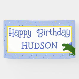Personalisierter "Birthday-Saurus" Dinosaurier Geb Banner