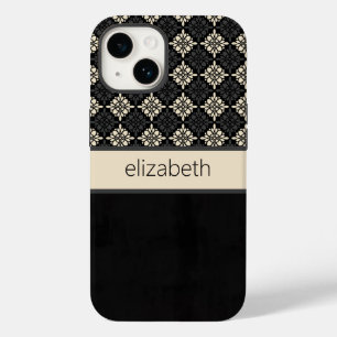 Personalisierter Black Floral Phone Case