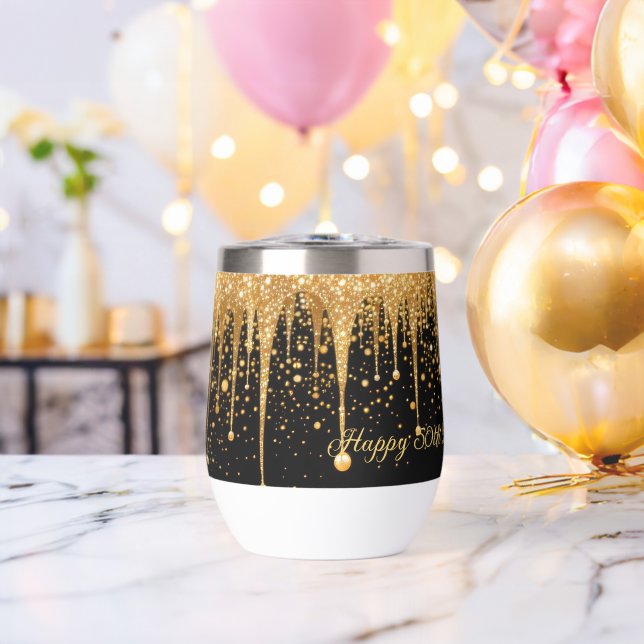 Personalisierter Black Gold Driving Glitzer Geburt (Junggesellenabschied (gedreht))