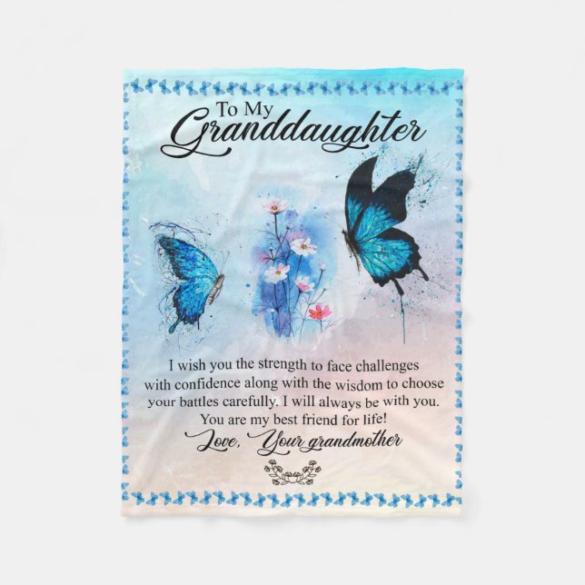 Personalisierter Blankenschmetterling für meine En Fleecedecke (Vorderseite)