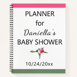 Personalisierter Bläschenspülung Babyduschplaner Notizbuch