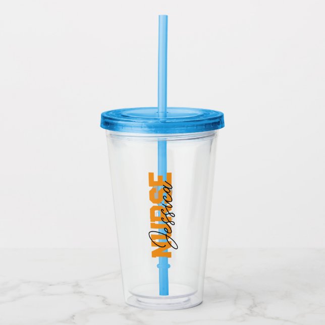Personalisierter Blasentrockner als kundenspezifis Acryltrinkbecher (Vorderseite)
