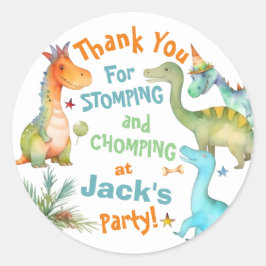 Personalisierter BLAU! CHOMP! Dinosaur Stickers