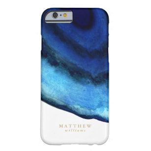 Personalisierter   blauer Achat Barely There iPhone 6 Hülle
