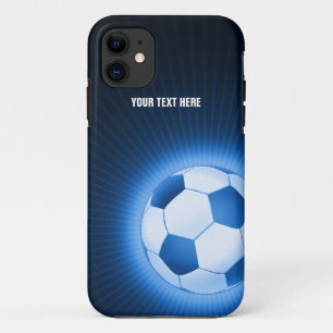 Personalisierter blauer Fußball Case-Mate iPhone Hülle