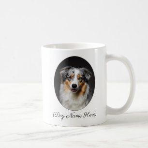Personalisierter blauer Merle Aussie an meiner Sei Kaffeetasse