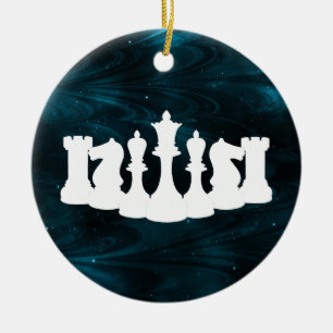 Personalisierter Blauer Nebel Keramik Ornament