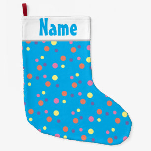 Personalisierter blauer Weihnachtskids-Strumpf Großer Weihnachtsstrumpf
