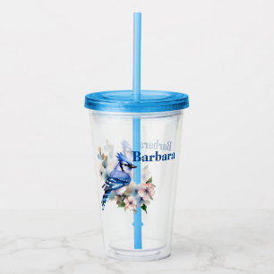 Personalisierter Blauhäher Acryltrinkbecher