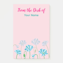 Personalisierter Blaumohn Post-it Klebezettel