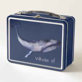 Personalisierter Blauwal Metall Brotdose
