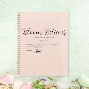 Personalisierter Bloom Glaube Planer in weichem Ro
