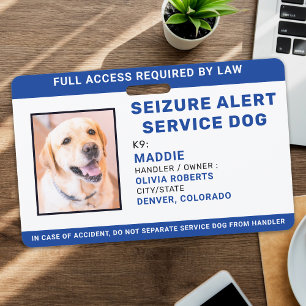 Personalisierter Blue Foto Seizure Alert Service D Ausweis