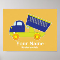 Personalisierter Blue & Green Construction Dump Tr