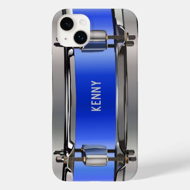 Personalisierter Blue Snare Drum Case-Mate iPhone 14 Plus Hülle (Rückseite)