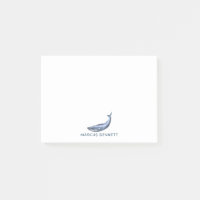 Personalisierter Blue Whale Post It Notes