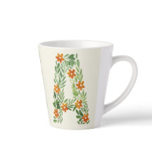 Personalisierter Blumenbrief A mit orangen Blume