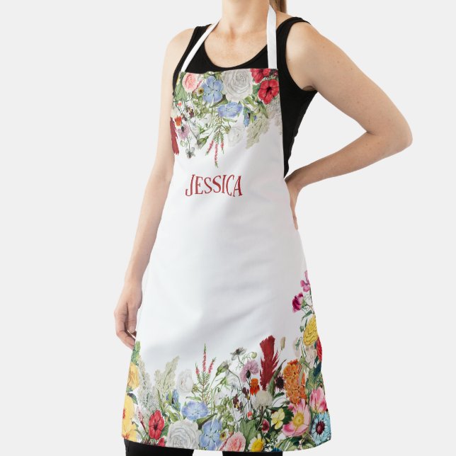 Personalisierter Blumengarten Farbige Blume Schürze (InSitu)