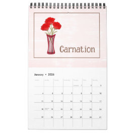 Personalisierter Blumenillustrationskalender Kalender
