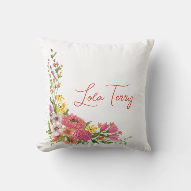 Personalisierter Blumenkornkissen Kissen (Vorderseite)