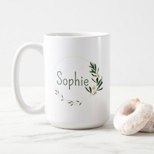 Personalisierter Blumenkranz Tasse