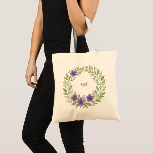 Personalisierter Blumenkranz-Tragetasche – Benutze Tragetasche