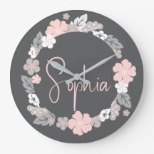 Personalisierter Blumenname Pink