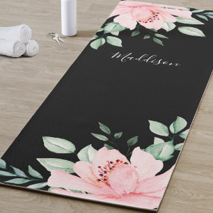 Personalisierter Blumenname Yogamatte