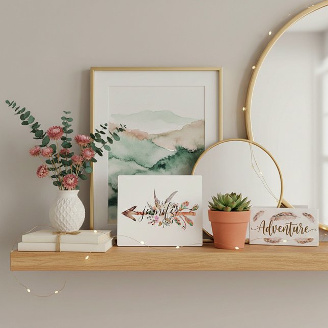 Personalisierter Blumenpfeil Fotoplatte (Von Creator hochgeladen)