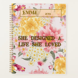 Personalisierter Blumenplaner - Individuelle Name Planer