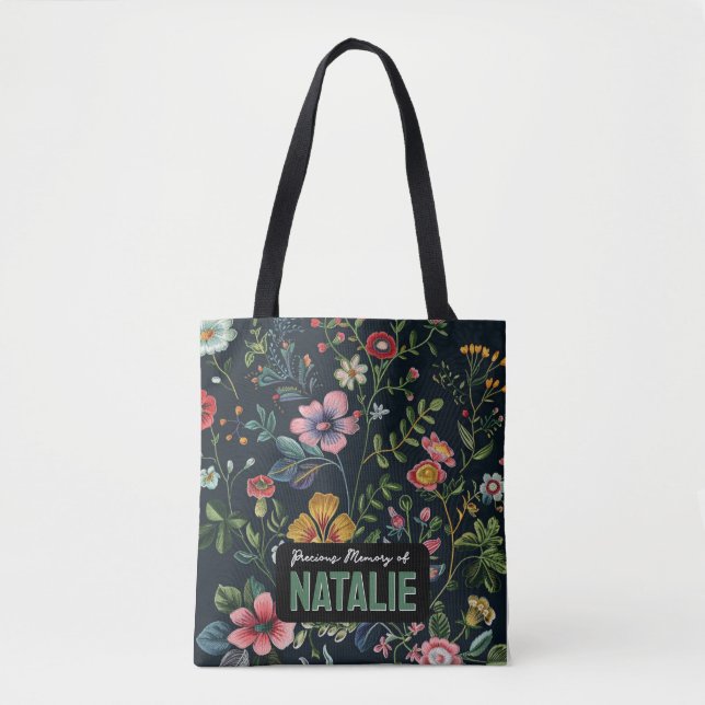 Personalisierter Blumenspeicher Tasche (Vorderseite)