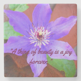 Personalisierter BlumensteinUntersetzer Steinuntersetzer