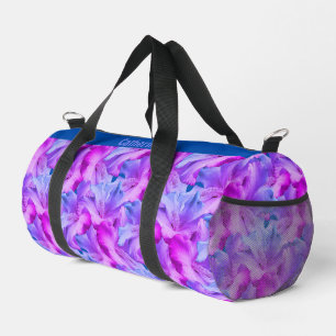 Personalisierter Blumenstrauß aus weißen Hibiskusb Duffle Bag