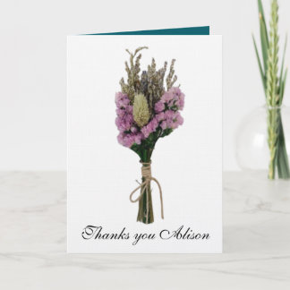 Personalisierter Blumenstrauß Dankeschön Karte