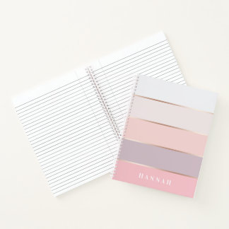 Personalisierter Blush Lavendel Rose Gold weite St Notizbuch