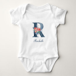 Personalisierter Bodysuit des Name-Monogramm-| Baby Strampler