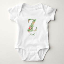 Personalisierter Bodysuit des Name-Monogramm-| Baby Strampler
