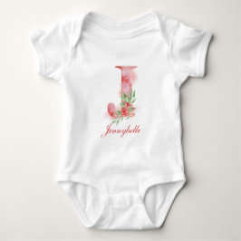 Personalisierter Bodysuit des Name-Monogramm-| Baby Strampler