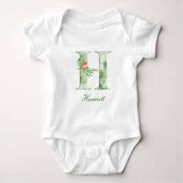 Personalisierter Bodysuit des Name-Monogramm-| Baby Strampler