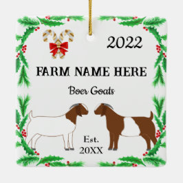 Personalisierter Boer Goat Farm Weihnachten #2 Keramikornament