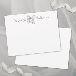 Personalisierter Bogenname Monogramm Mitteilungskarte